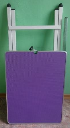 Стол для груминга X-Shape 306 60*45*(73/82) см 2 уровня высоты, прорезиненная столешница из МДФ с окантовкой алюминием, фиолетовый