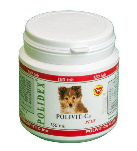 Polidex Polivit-Ca plus способствует улучшению роста костной ткани и фосфорно-кальциевого обмена 150 таб.