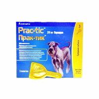Капли Прак-тик Prac-tic для собак весом 11-22 кг, 3 пипетки