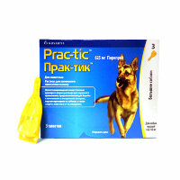 Капли Прак-тик Prac-tic для собак весом 22-50 кг, 3 пипетки