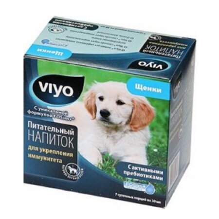 VIYO Напиток-пребиотик для укрепления иммунитета щенков, 7 пакетиков по 30 мл.